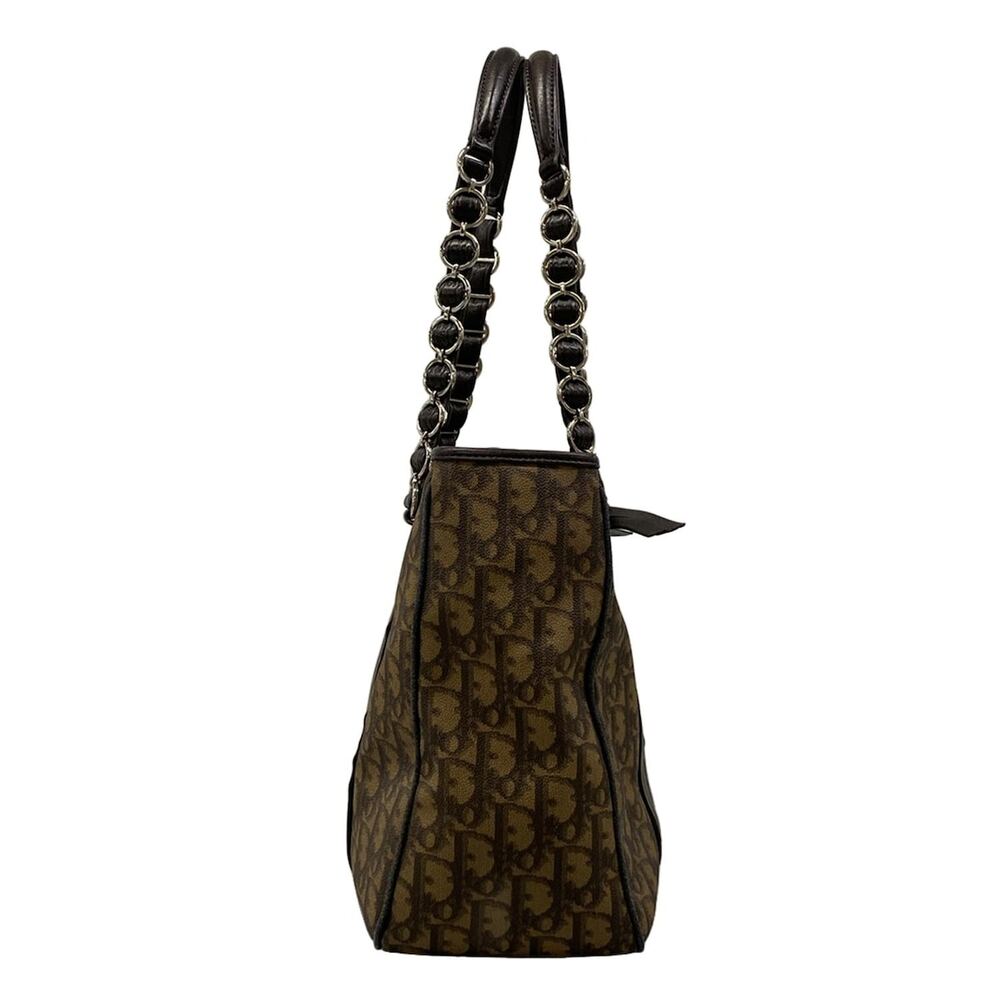 Christian Dior DIOR/ChristianDior Romantic/Trotter Tote Bag Dark Brown Brown - Picture 2 of 16